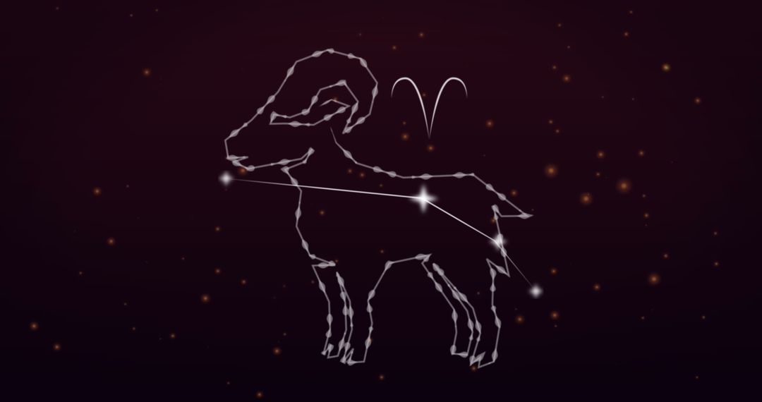 Aries Star Sign Constellation on Dark Background - Free Images, Stock Photos and Pictures on Pikwizard.com