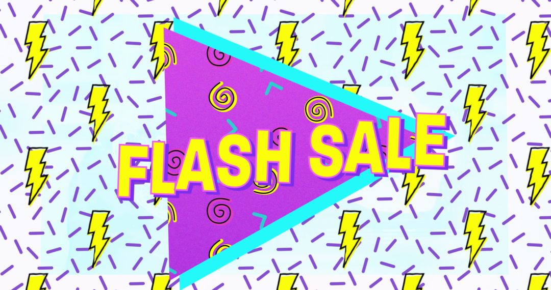 Vibrant Flash Sale Banner with Patterned Background