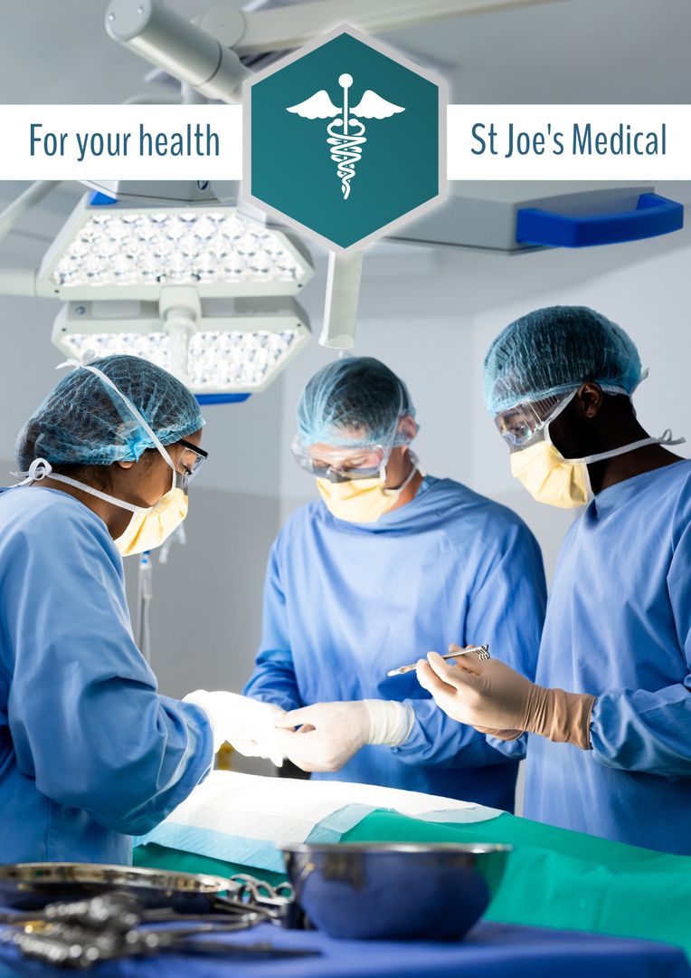 Diverse Surgeons Performing Surgery in Modern Operating Room