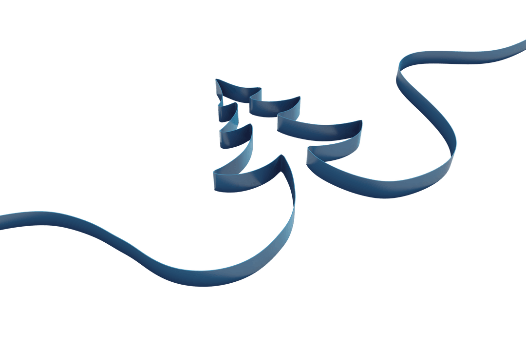 Transparent Blue Ribbon Shaping Elegant Fir Tree - Download Free Stock Images Pikwizard.com