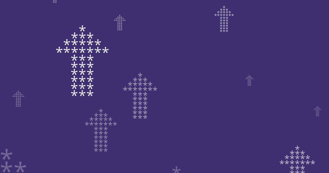 Digital Arrow Patterns on Blue Background Implying Growth