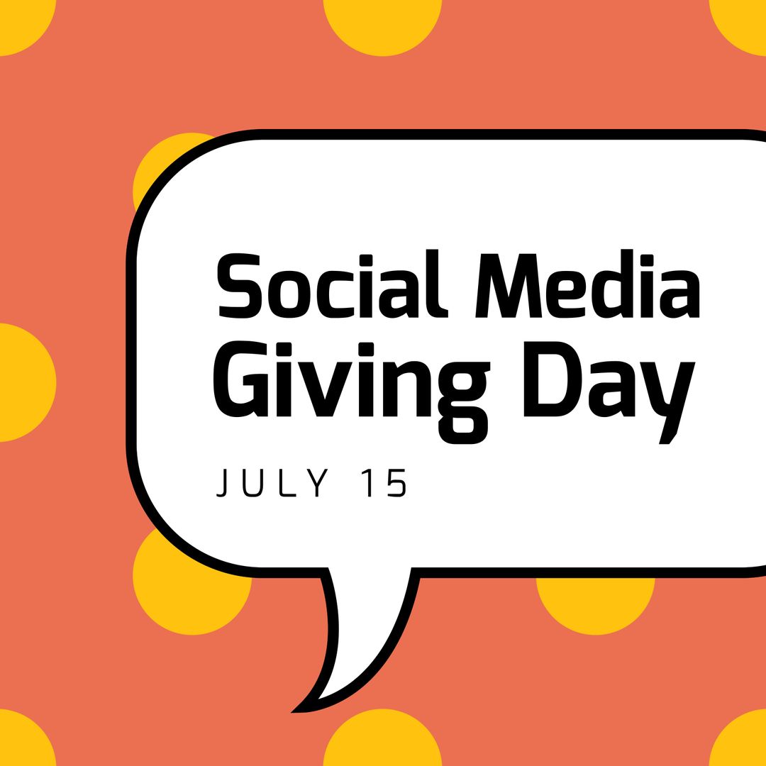 Social Media Giving Day Announcement with Speech Bubble