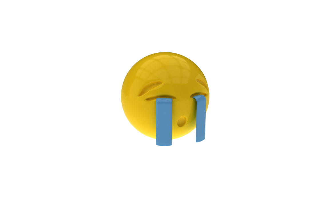 Transparent 3D Crying Emoji with Tears Streaming Down - Download Free Stock Images Pikwizard.com