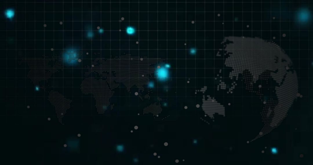 Digital Representation of Global Network Connections with Glowing Nodes