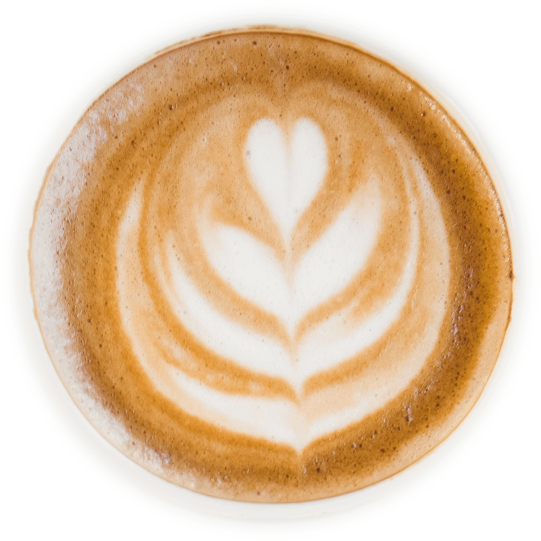 Transparent Latte Art with Heart Shape