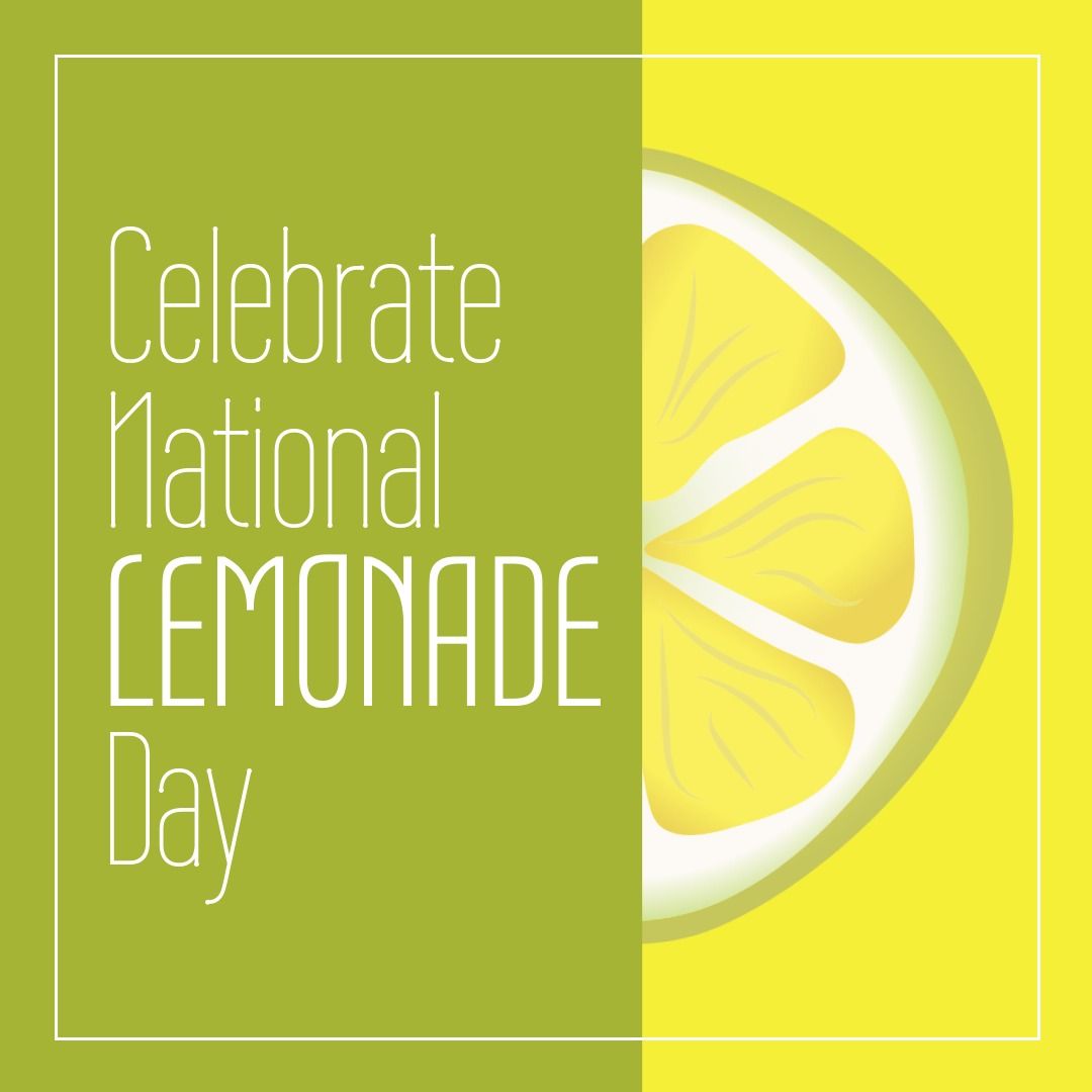 National Lemonade Day Celebration with Lemon Slice Illustration - Download Free Stock Templates Pikwizard.com