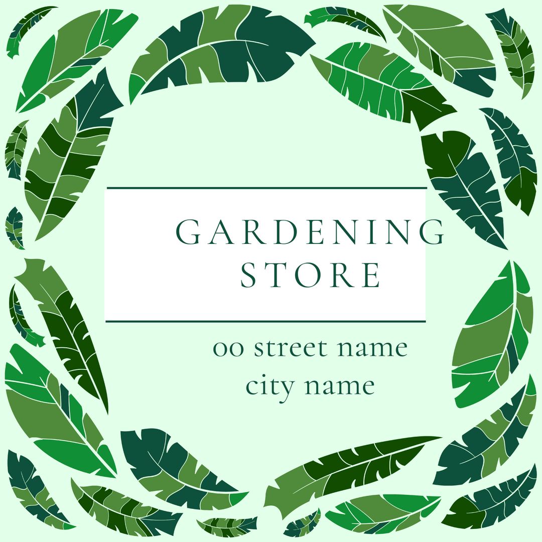 Leafy Border Design for Garden Store Promotion