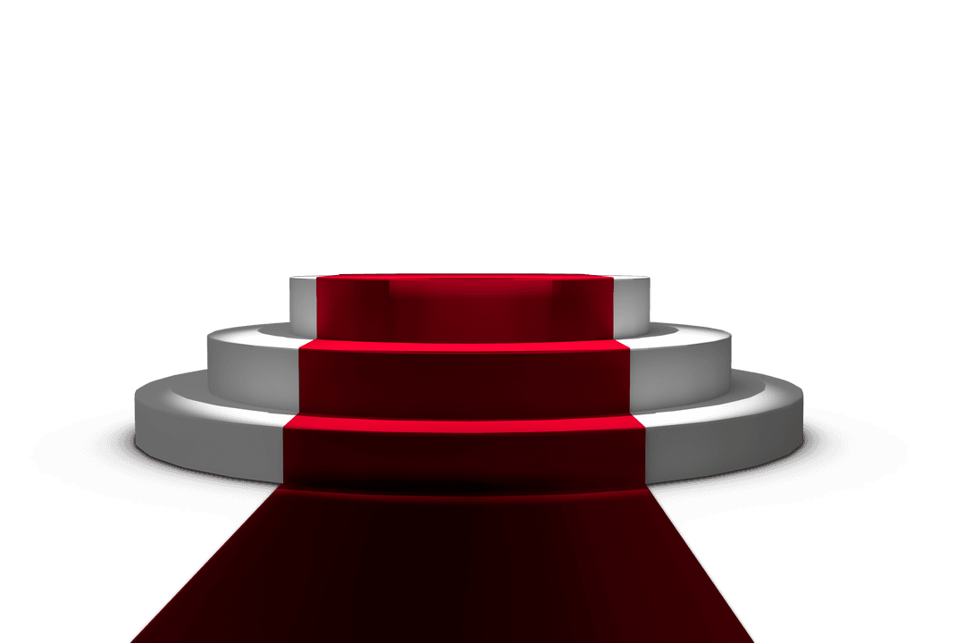 Transparent Red Carpet with Elevated Platform