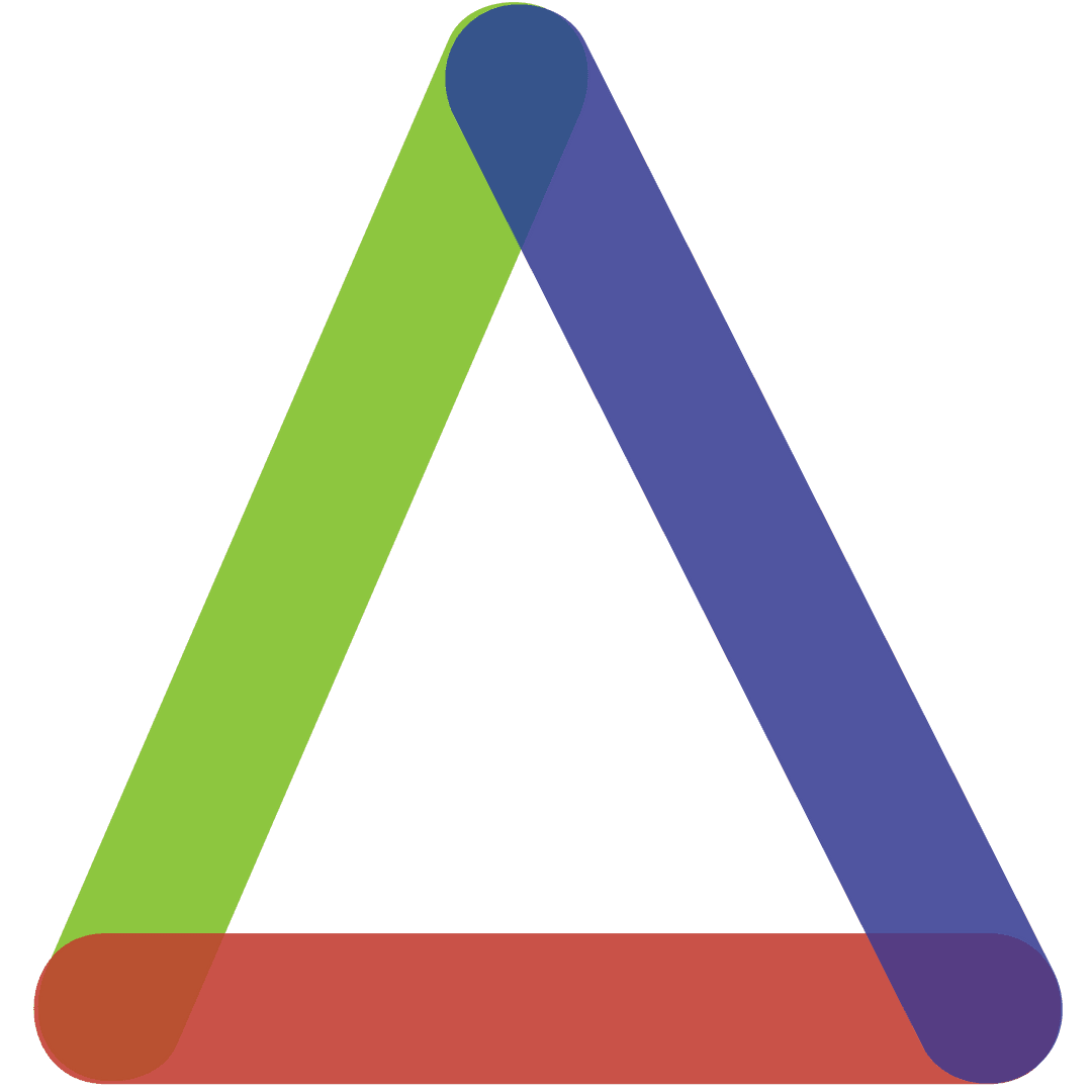 Colorful Transparent Triangle Illustration on Clear Background