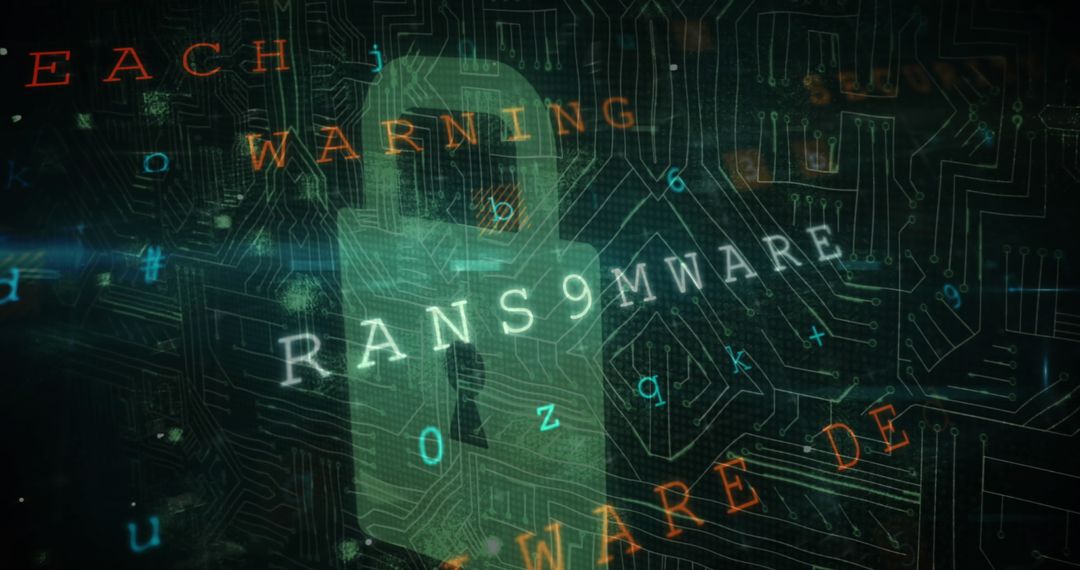 Digital Security and Ransomware Alert Interface Concept