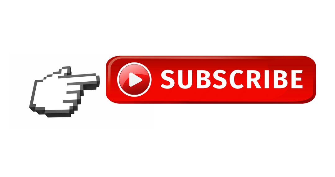 Subscribe Button Interaction Concept with Hand Icon