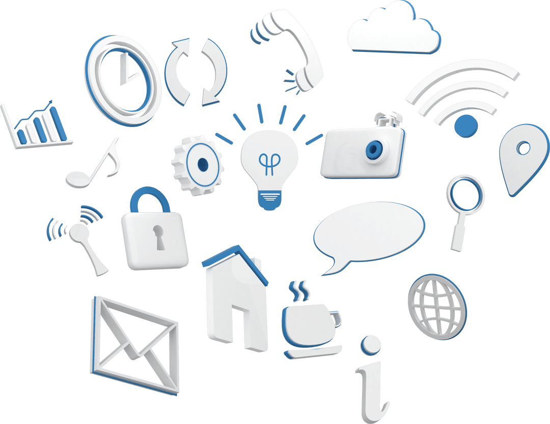 Transparent Internet Icons Representing Digital Concepts - Download Free Stock Images Pikwizard.com