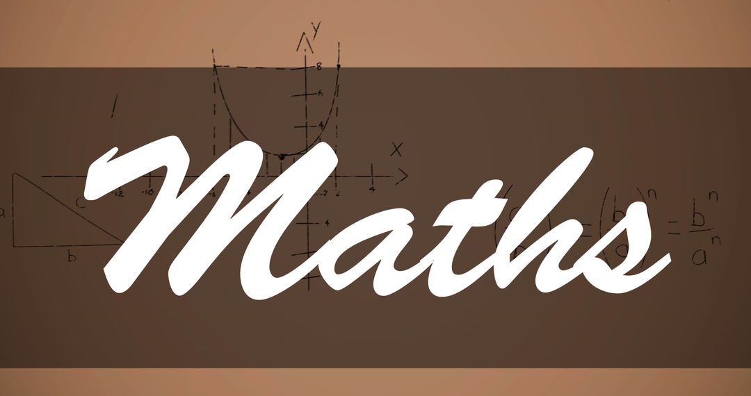 Stylish Maths Text Over Mathematical Equations Background