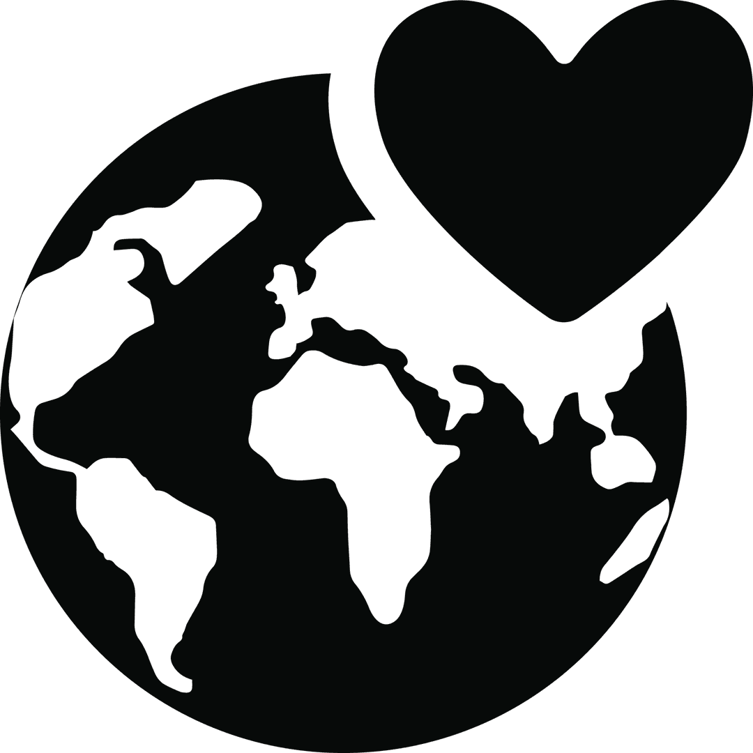 Globe with Heart Shape Vector on Transparent Background - Download Free Stock Images Pikwizard.com