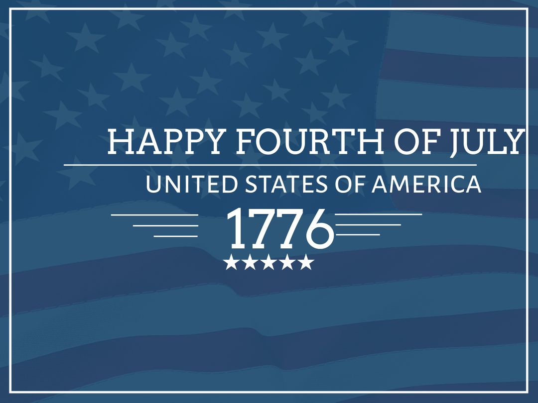 American Flag with July 4th 1776 Celebration Theme