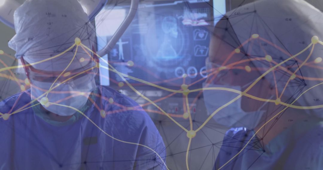 Surgeons Collaborating With Digital Technology in Operating Room