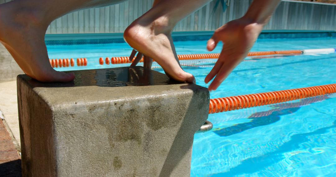 Preparing to Dive in Swimming Pool - Free Images, Stock Photos and Pictures on Pikwizard.com