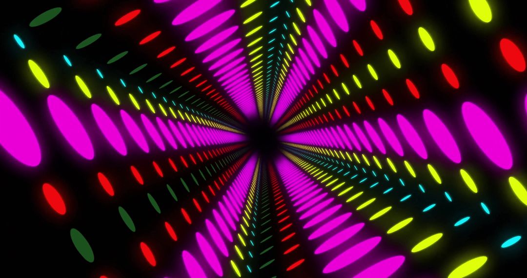 Abstract Syringe with Dynamic Neon Tunnel Background