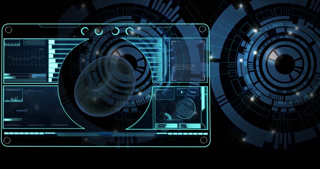 Futuristic Medical Technology Interface Digital Display Concept