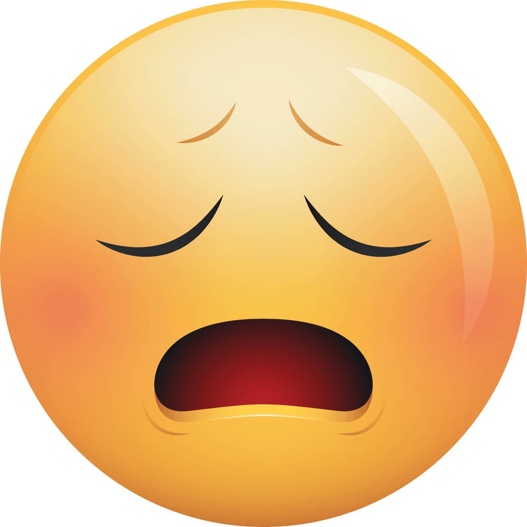 Transparent Sad Face Yellow Emoji Emoticon Illustration