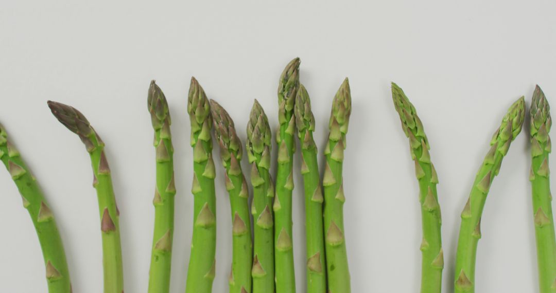 Image of fresh asparagus over white background - Free Images, Stock Photos and Pictures on Pikwizard.com