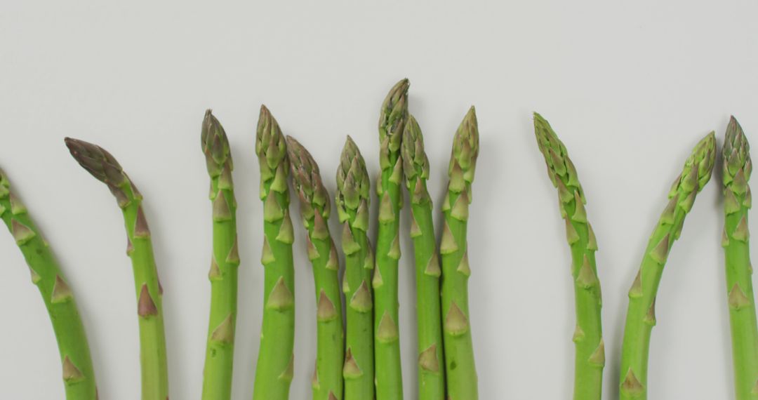 Fresh Green Asparagus Spear Tips on White Background - Free Images, Stock Photos and Pictures on Pikwizard.com