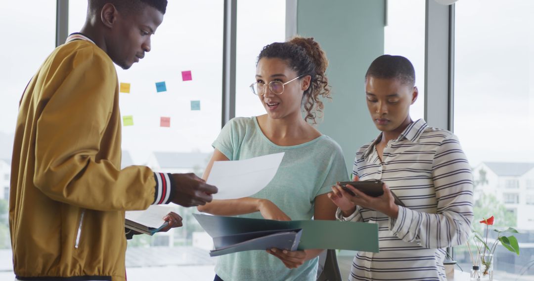 Diverse Creative Team Collaborating at Modern Office