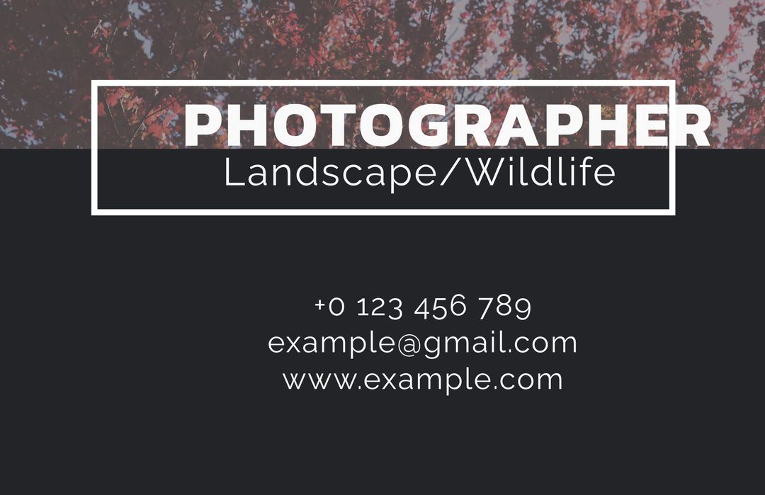 Photography Business Card Design with Nature Vibe