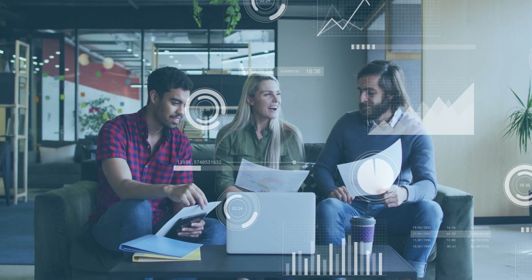 Diverse Team Discussing Analytics Strategies in Modern Office