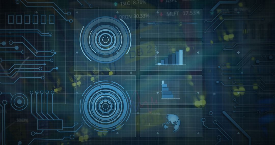 Futuristic Digital Interface Connecting Global Technology