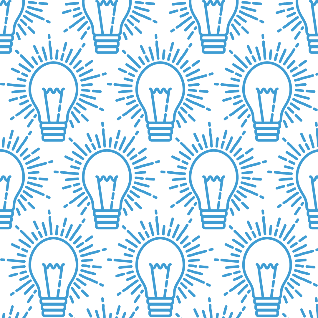 Blue Light Bulbs Pattern Transparent Background