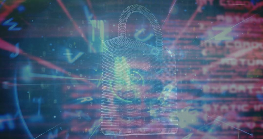 Digital Padlock Icon Symbolizing Online Security Innovation