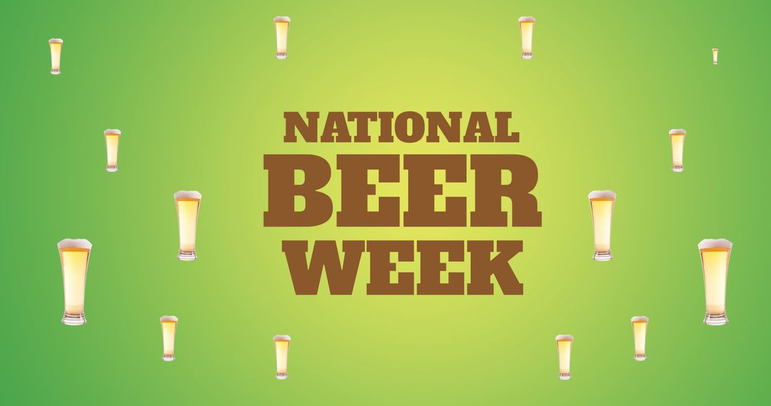 National Beer Week Celebration Background with Beer Glasses