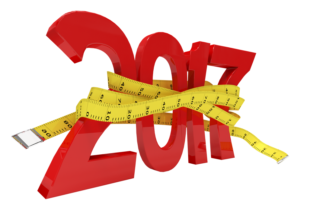 Transparent 2017 Numbers Wrapped in Tailor's Measuring Tape for Resolutions and Weight Loss Themes - Download Free Stock Images Pikwizard.com