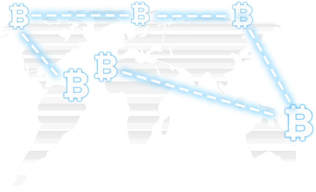 Transparent Global Bitcoin Network Representation Highlighting Connectivity