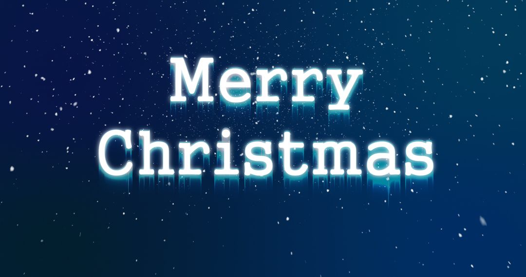 Illustration of christmas greeting with merry christmas message on blue background 4k - Free Images, Stock Photos and Pictures on Pikwizard.com