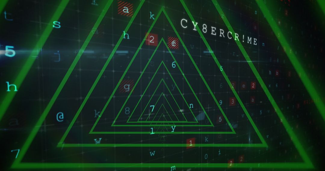 Intricate Digital Coding with Neon Cybercrime Theme
