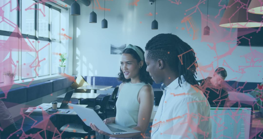 Diverse Professionals Engaged in Digital Data Collaboration