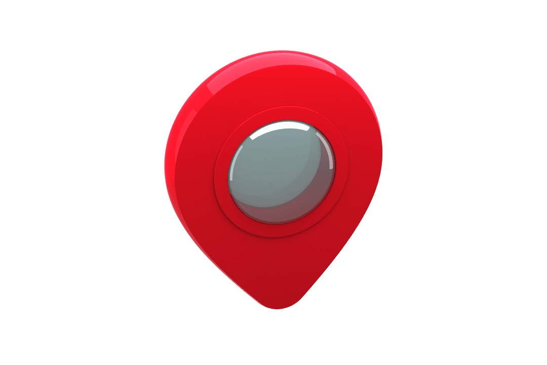 Transparent Destination Pin Icon for Travel and Tourism Concepts