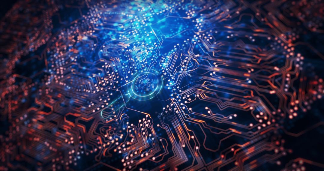 Risk Management Technology on Circuit Board Background