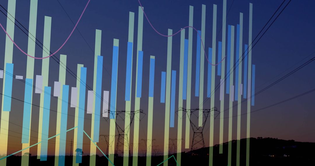 Energy Transmission Data Mixed with Twilight Future Perspective