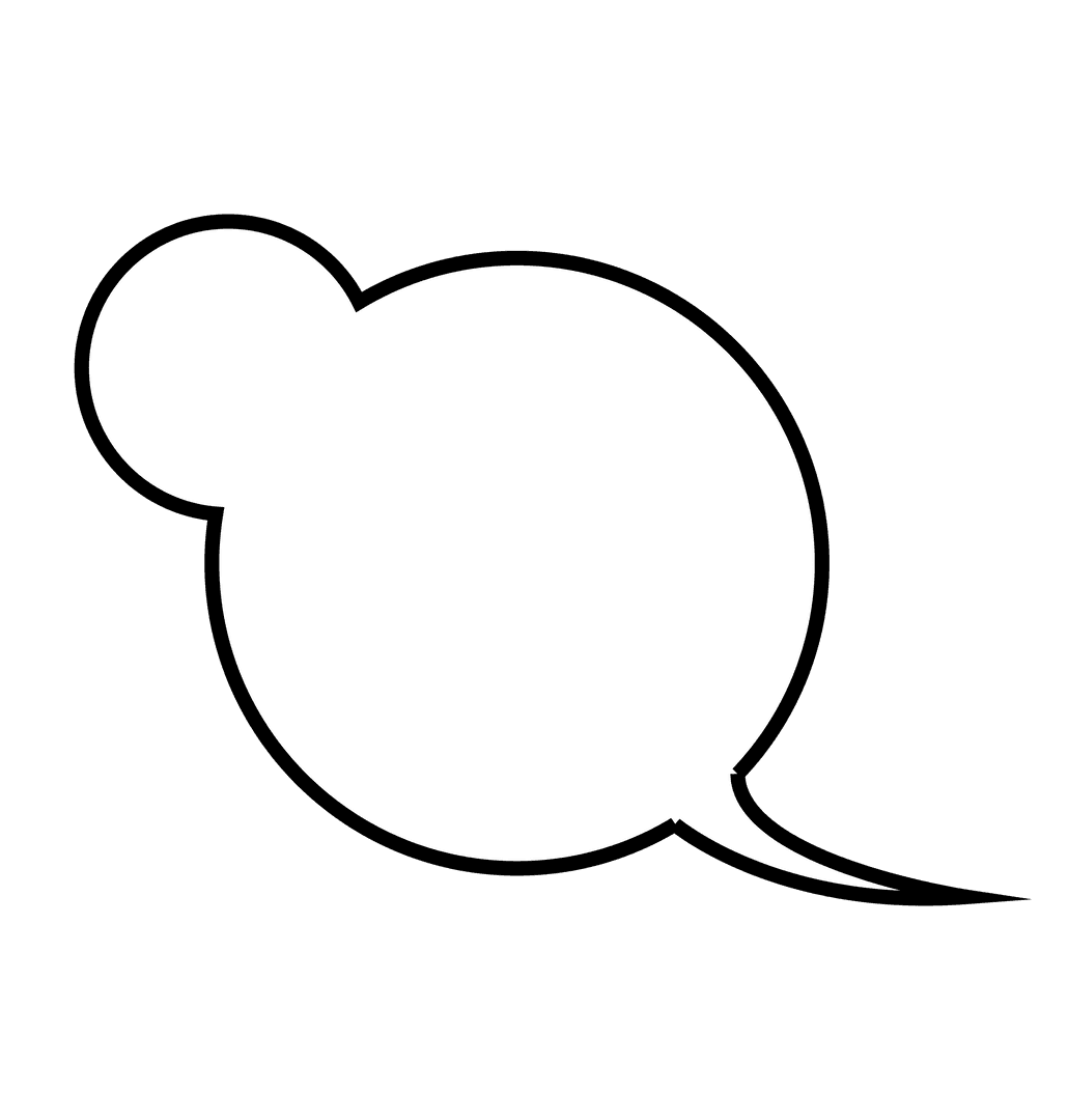 Transparent Speech Bubble with Text Space on Black Background
