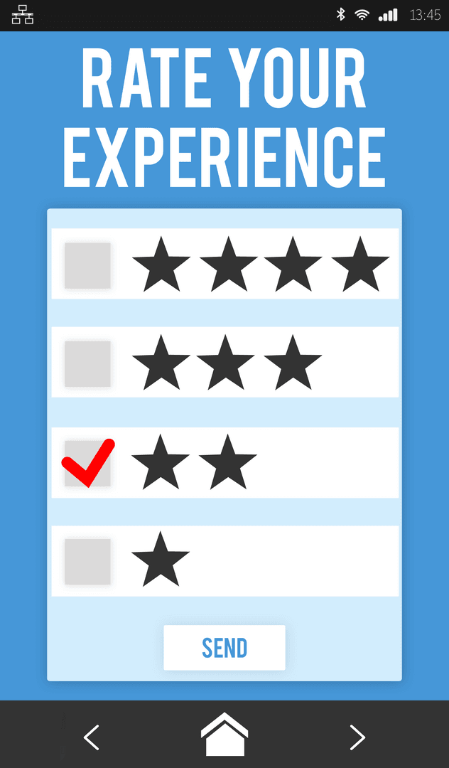 Transparent Feedback Form with Star Rating System