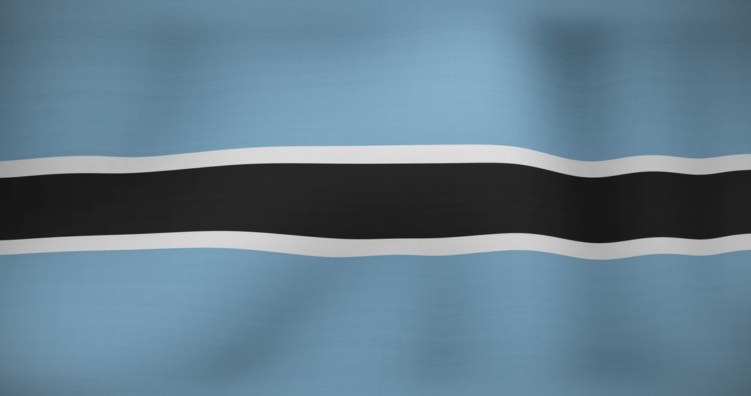 Botswana National Flag Waving in the Wind