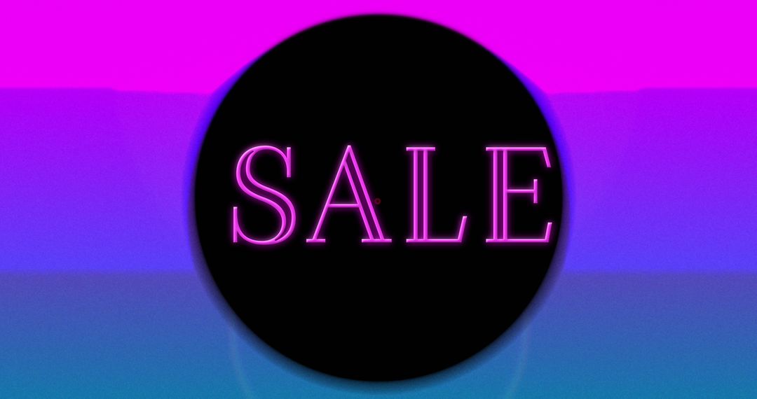 Vibrant Neon-Hued Sale Background with Dynamic Circles