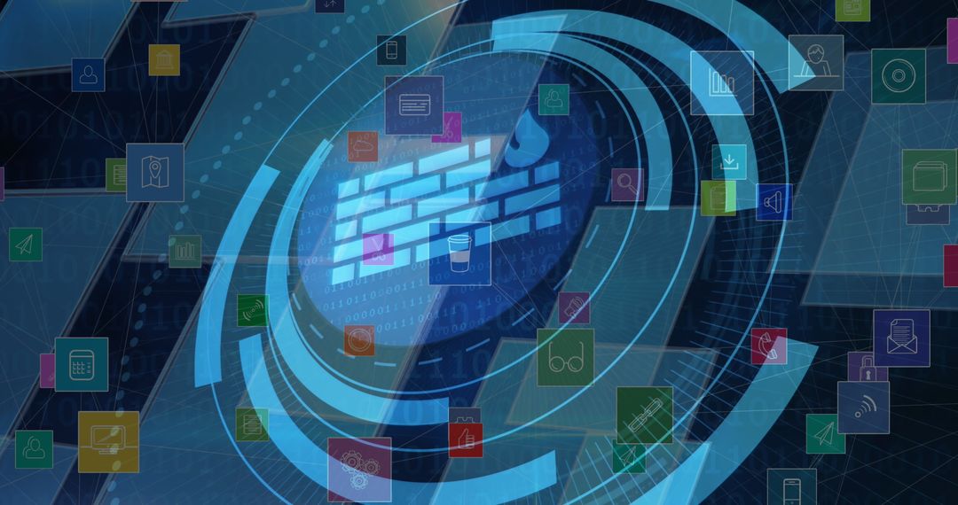 Futuristic Cybersecurity Digital Infrastructure Concept