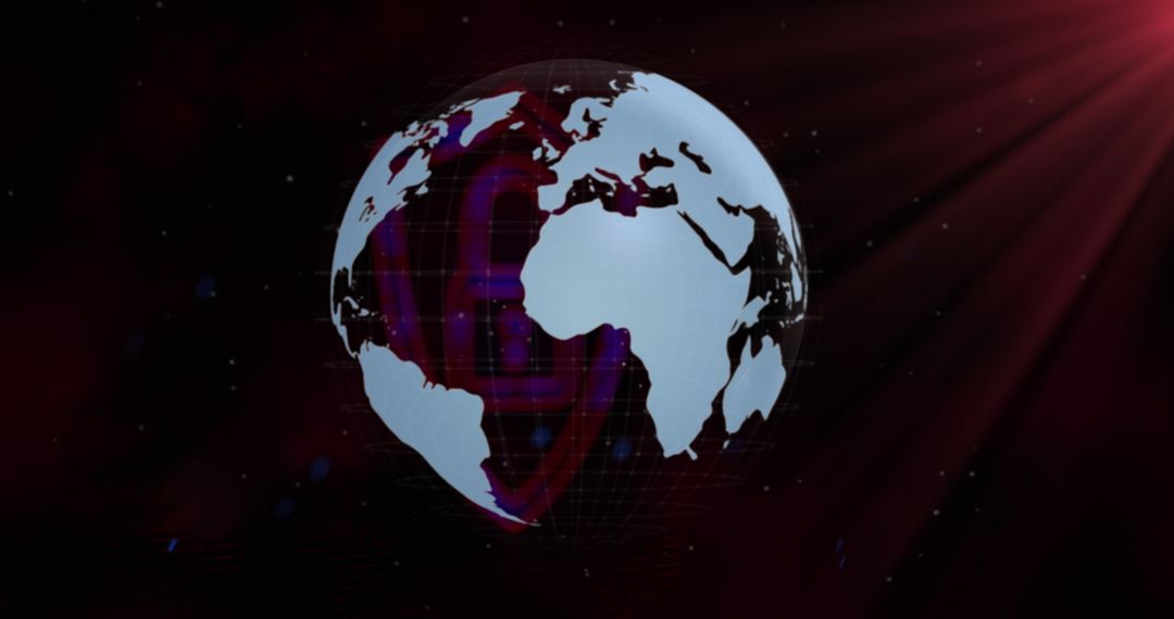 Data Security Globe and Digital Padlock Concept