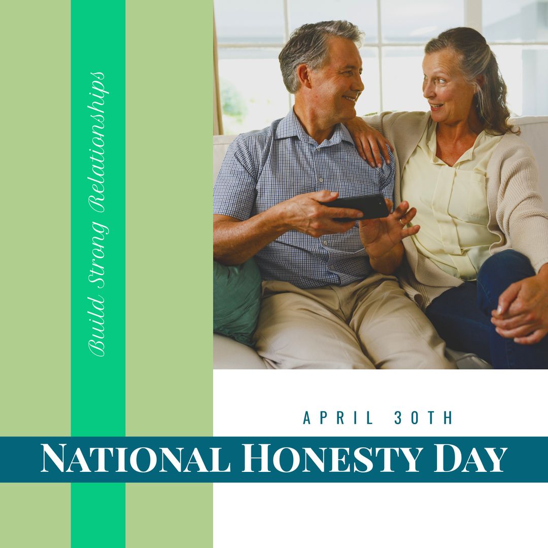 Mature Couple Celebrating National Honesty Day at Home