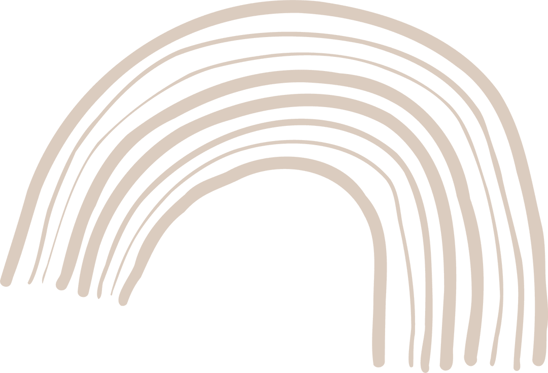 Transparent Artistic Beige Curved Design on Clear Background