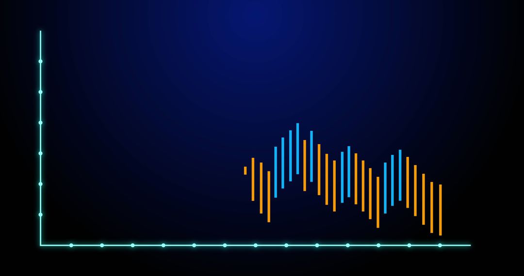 Abstract Financial Graph Illustration on Dark Background